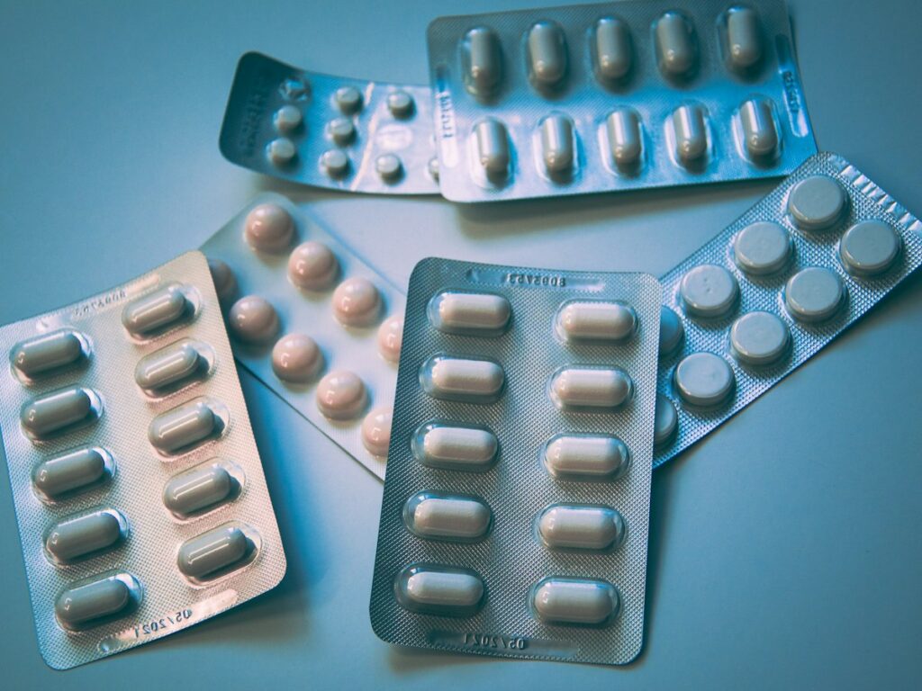 Blister packs of prescription medication